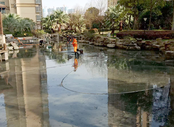 临汾景观池淤泥清理